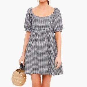Pomander Place Abigail Gingham Mini Dress Medium